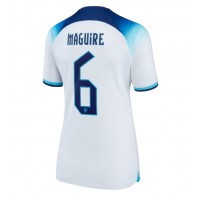 Camiseta Inglaterra Harry Maguire #6 Primera Equipación Replica Mundial 2022 para mujer mangas cortas